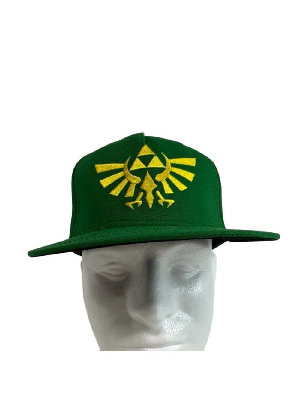 Nintendo LEGEND of ZELDA Snapback Green w Yellow Embroidered Hyrule Triforce
